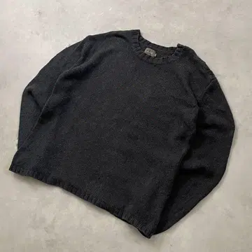 Calvin Klein 니트 숄더 버튼 니트 다크 그레이