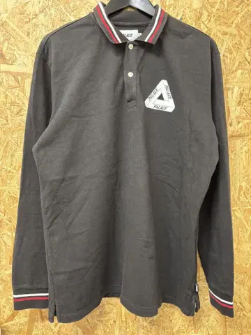 PALACE 블랙 긴팔 피케 셔츠 팔라스 XL