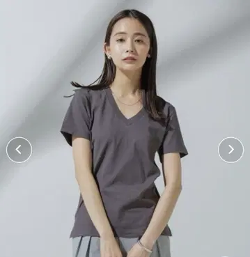 [ 새상품 ] NANO universe 흡수 방지 V넥T셔츠 그레이