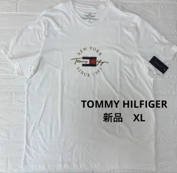TOMMY HILFIGER 타미힐피거 브랜드 T 셔츠 XL 화이트