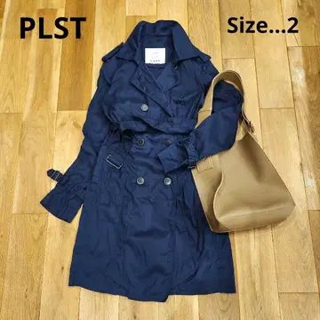 플라스테 PLST 트렌치코트 네이비 M