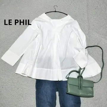 LE PHIL 코튼 V넥 블라우스 일본제