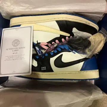 SNKRDUNK 하이컷 스니커즈 화이트/블랙/블루