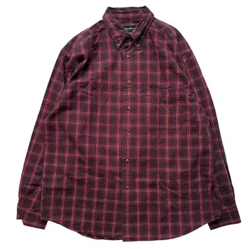 00's Eddie Bauer 코튼 긴팔 체크 셔츠 레드