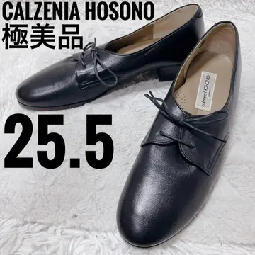 컨디션 최상 calzeriaHOSONO 천연 가죽 레이스업 로퍼 하이힐