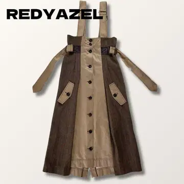REDYAZEL 헤링본 오버롤 스커트 M 사이즈