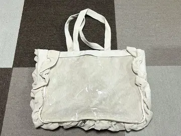 자카마트 프릴 토트백 이타백 a3 베이지