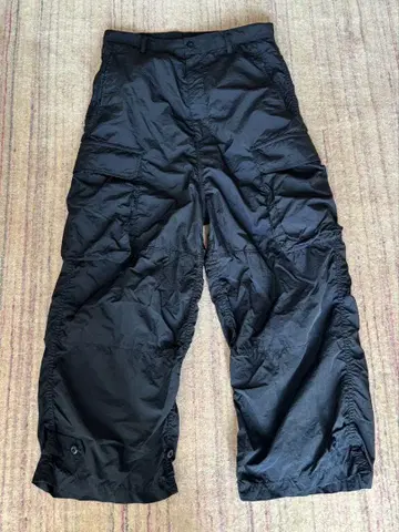 BEAMS BOY 나일론 와셔 필드 팬츠 카고 팬츠 네이비