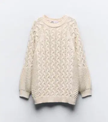 ZARA 케이블 디자인 니트 스웨터 S 완판일 빅 사이즈