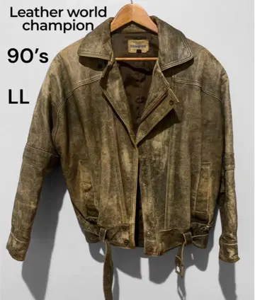 90s 월드 챔피언 가죽 자켓 LL 빈티지