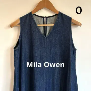 Mila Owen 미라 오웬 데님 맥시 길이 슬리브리스 원피스