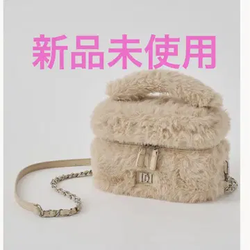 darich 다리치 인조 모피 숄더 미니백 베이지