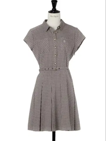 Herlipto Checked Shirt Mini Dress brown