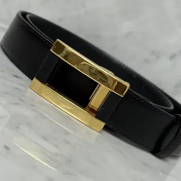 새상품급 dunhill 던힐 벨트 천연 가죽 가죽 골드 스퀘어 버클