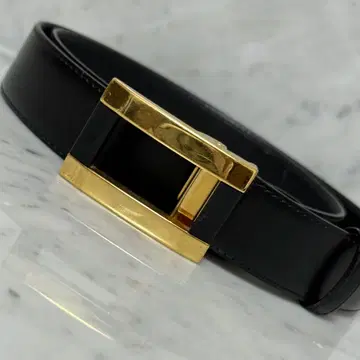 새상품급 dunhill 던힐 벨트 천연 가죽 가죽 골드 스퀘어 버클