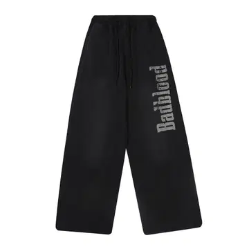 Badblood 블랙 와이드 레그 팬츠