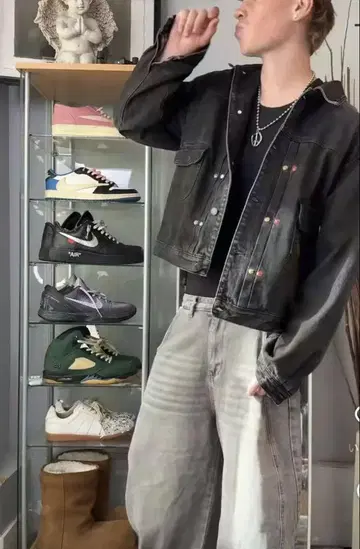 00년대 unknown 크롭 데님 자켓 City boy