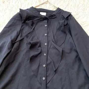 SONO 프릴 보타이 셔츠 블라우스 블랙