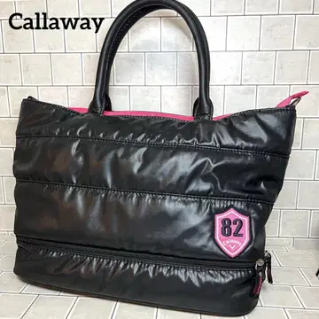 CALLAWAY 캘러웨이 토트백 이층식 신발 수납 블랙 x 핑크