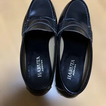 HARUTA ARVIN 블랙 가죽 로퍼 25EE 일본제