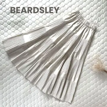 [컨디션 최상] BEARDSLEY 플리츠 캉캉 스커트 화이트