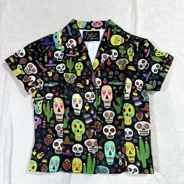 사이코 어패럴 Psycho Apparel 해골 올 패턴 셔츠