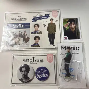 SnowMan 와타나베 쇼타 캔뱃지 아크릴 스탠드 스티커 미니 사진 세트