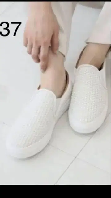 화이트 메쉬 슬립온 37 MOHI