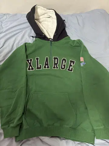 XLARGE 하프 지퍼 후드티 L