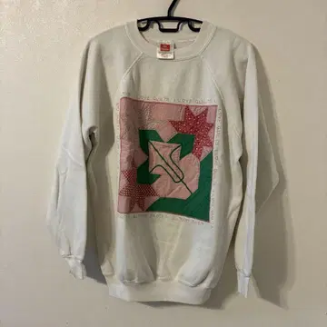 Hanes 패치워크 맨투맨 X-Large 빈티지