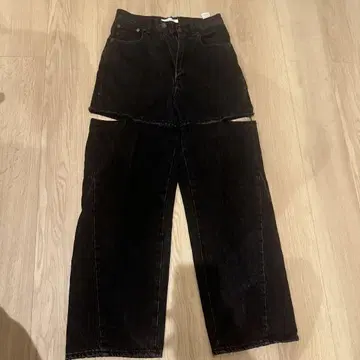 MOUSSY 사이드 슬릿 블랙 데님 25