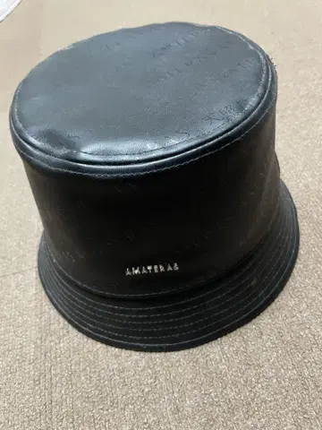 AMATERAS 블랙 버킷 햇 가죽