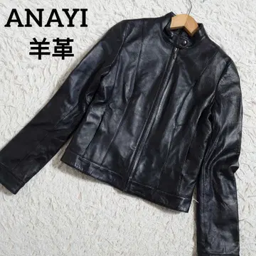 ANAYI 아나이 라이더 가죽 자켓 양가죽 램 가죽 블랙 36 S