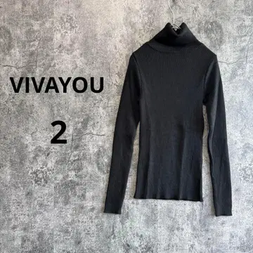 a4191 [ VIVAYOU ] 터틀넥 리브 니트 가을/겨울 하이넥 긴팔