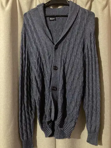 Drumohr 케이블 니트 가디건 네이비