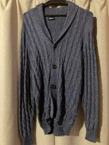 Drumohr 케이블 니트 가디건 네이비