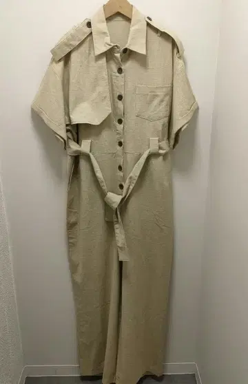코튼 린넨 올인원 베이지