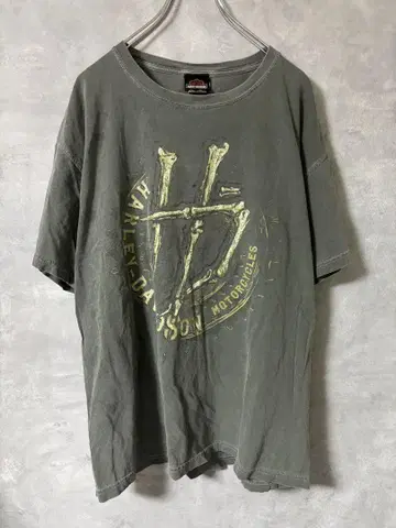 US 구제 의류 할리데이비슨 T-shirt 페이드 그레이