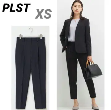 PLST 프리미엄 옥스 테이퍼드 팬츠 블랙