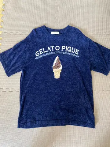 GELATO PIQUE 아이스크림 자수 파자마 T셔츠 네이비