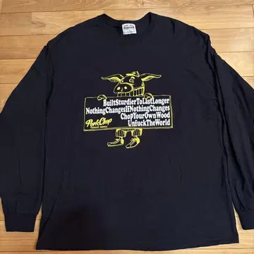 Pork Chop SLOGAN L/S TEE/BLACK