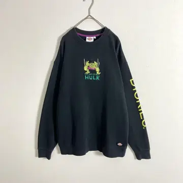 Dickies MARVEL HULK 맨투맨 트레이닝복 자수 레어 블랙