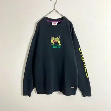 Dickies MARVEL HULK 맨투맨 트레이닝복 자수 레어 블랙