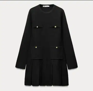 ZARA 숏 기장 니트 플리츠 원피스