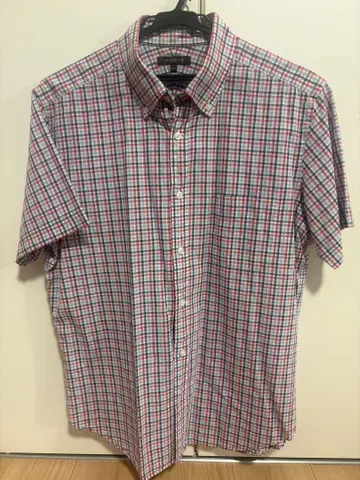MACKINTOSH LONDON 체크 무늬 반팔 셔츠 L 사이즈