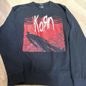 Korn 그래픽 맨투맨 L 사이즈 블랙/레드