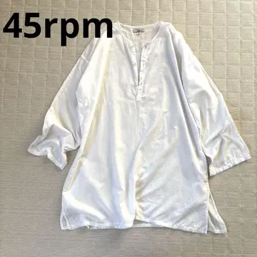 45rpm 얇은 소재 루즈핏 긴 길이 풀오버 셔츠
