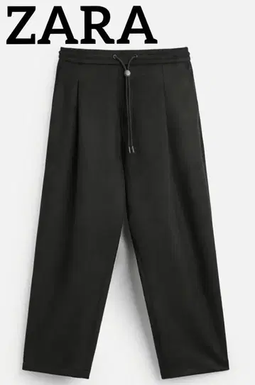 ZARA 블랙 와이드 팬츠 스웨이드 맨투맨 팬츠