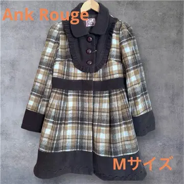 Ank Rouge 여성용 체크 무늬 코트 M 사이즈 back 리본