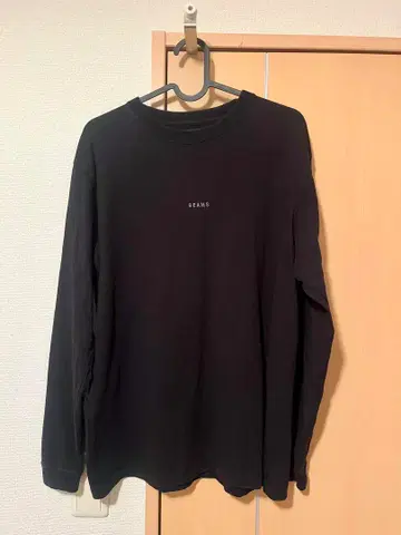 새상품급 BEAMS 미니 로고 롱 슬리브 T셔츠 블랙 긴팔 M 레어